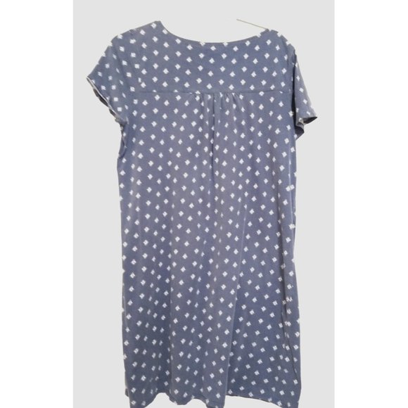 WOMEN'S ADONNA PRINT Gray Cotton NIGHTGOWN SIZE Large - Looks Vintage - Picture 2 of 4